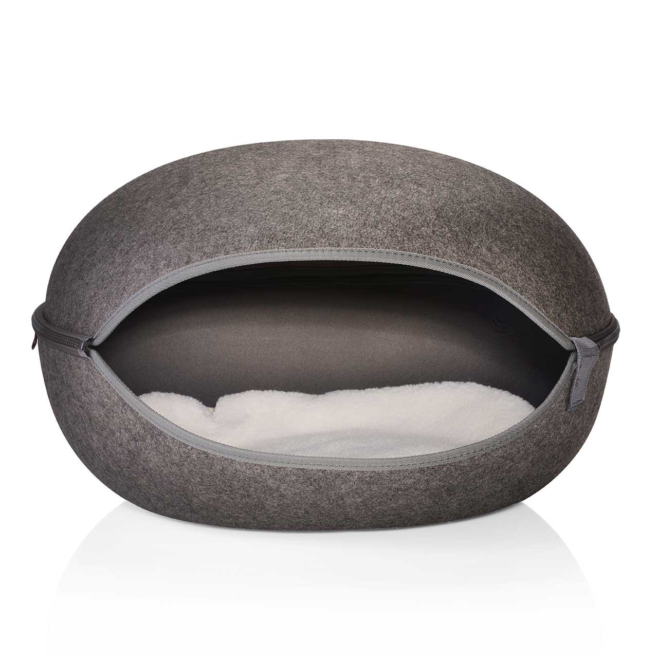 CanadianCat Company | KATZENNEST Uni-anthrazit - Katzenhöhle Katzenbett mit Stil ca. 52 x 45 x 33 cm