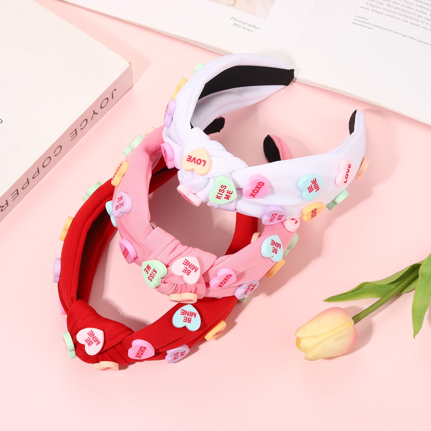 Valentine\'s Day Jewelry Set Headband Earrings Bracelets Gifts Accessories We found these cute Valentine main image 2
