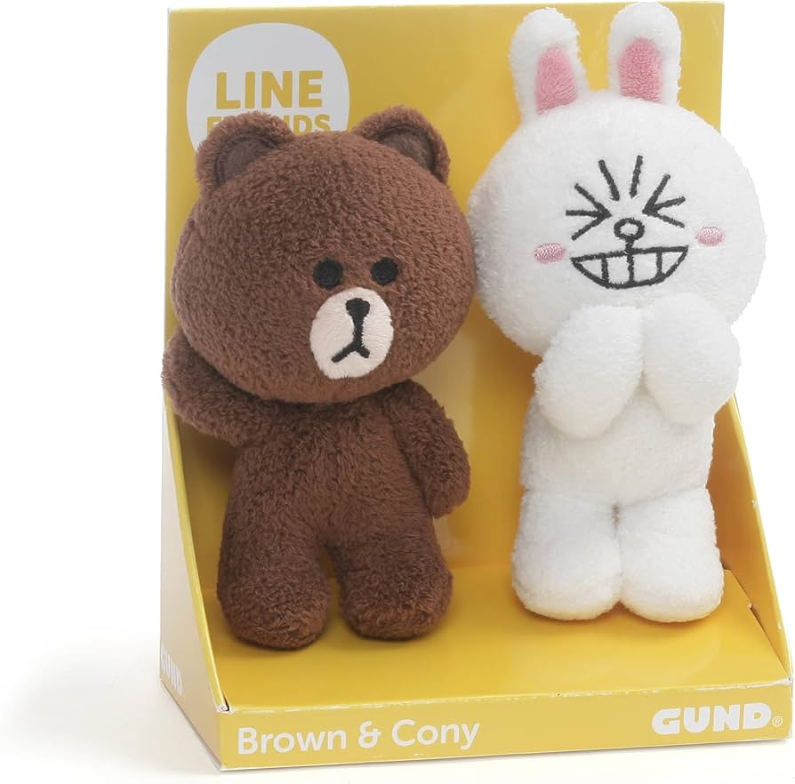 Amazon.co.jp: GUND LINE フレンズ ぬいぐるみ ブラウン コニー 2個