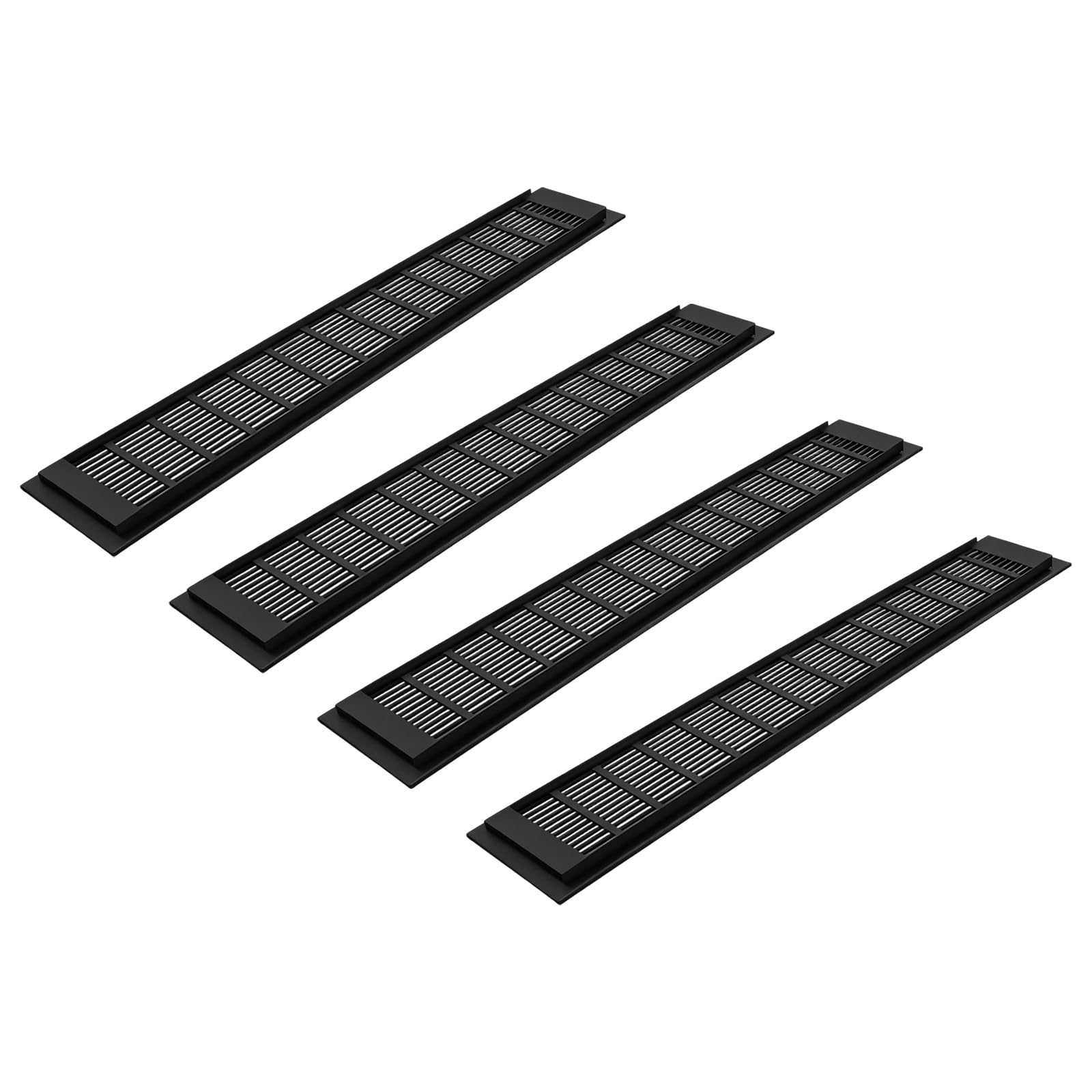 Hdoytxxm B 4Pcs Rectangular Air Vent Ventilation Grille Furniture Cabinet Ventilation Decorative Cover Wardrobes Fitting Enduring Aluminum Alloy Air Vent Grille