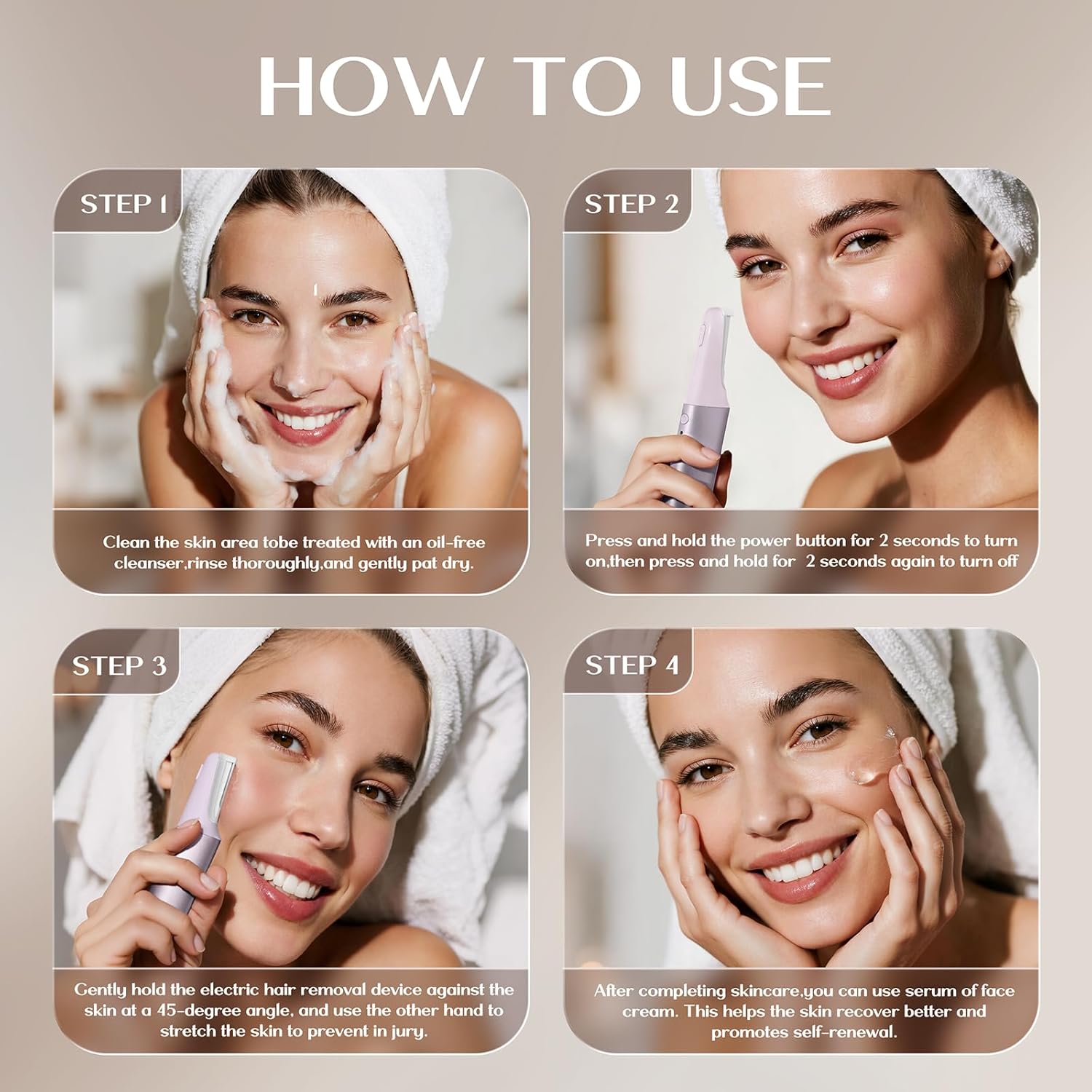 WLU Dermaplane Razor for Women Face with 10 Replaceable Blades, Dermaplaning Tool for Face to Remove Facial Hair & Peach Fuzz, Sonic Dermaplaning Tool for Women, Dermaplane Razor(Purple)