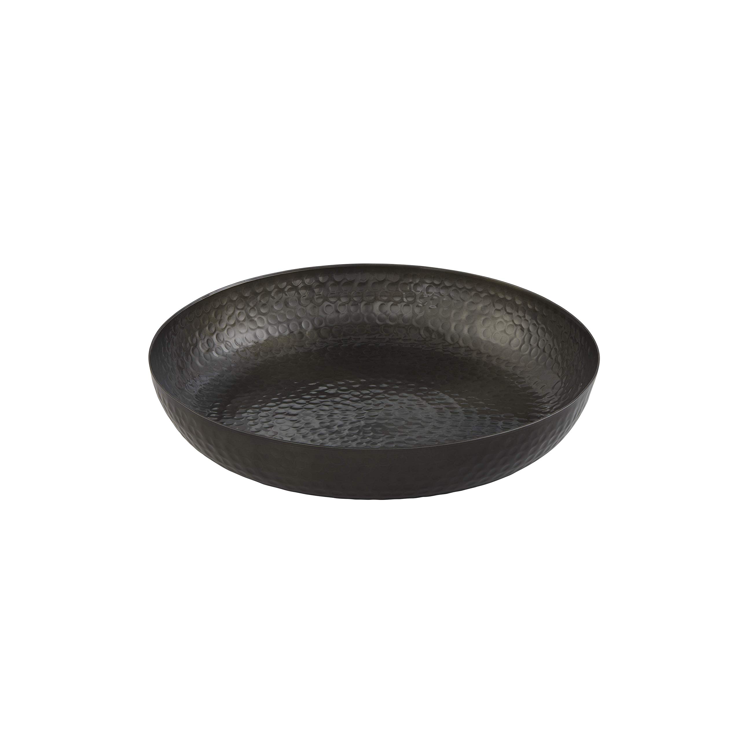 American Metalcraft ASEAB12 młotkowana aluminiowa taca na owoce morza, pojedyncza ściana, czarna, 230 ml