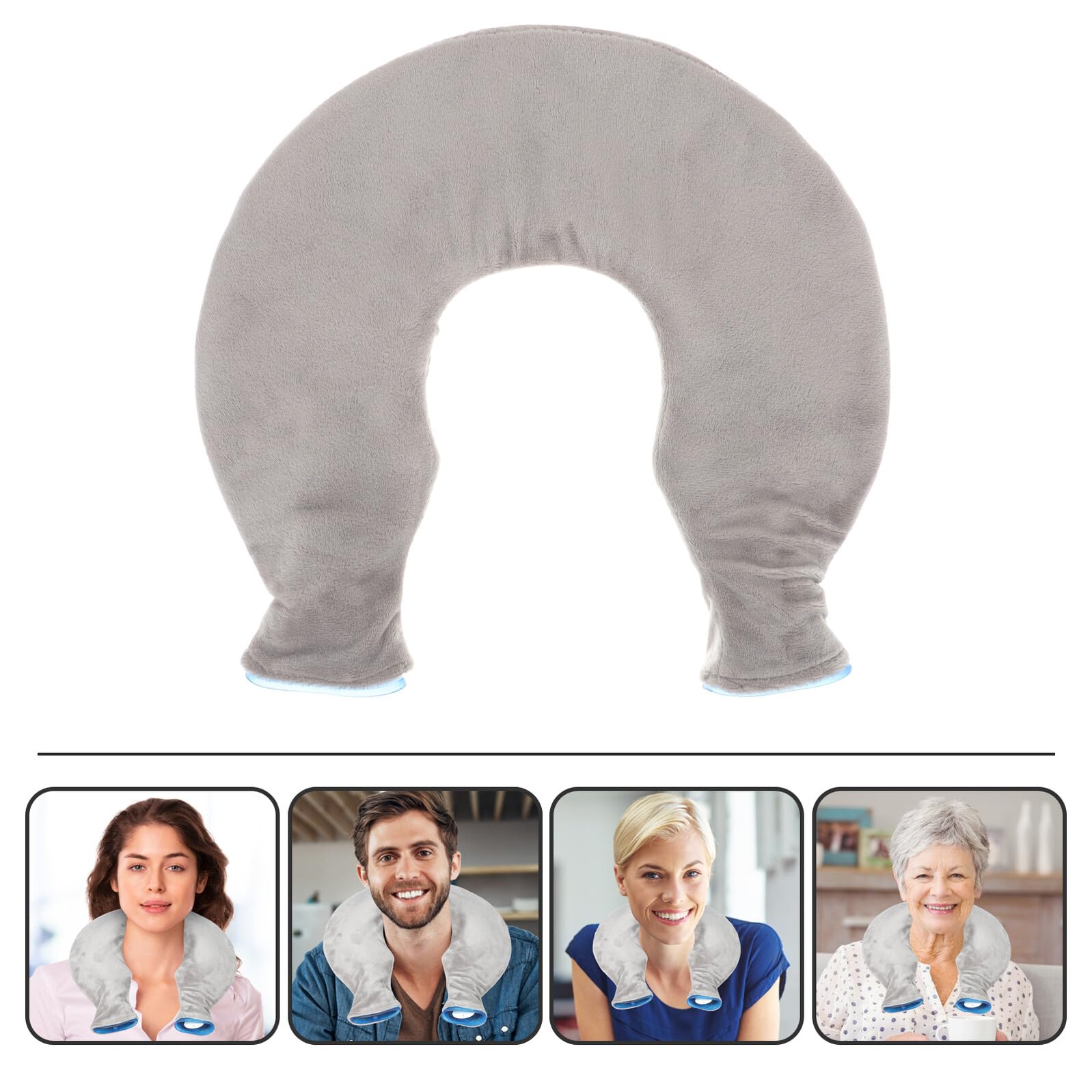 U-förmiger Transparenter Pvc Kühl und Wärmekompressen Satz für Schulter und Nacken Wiederverwendbar Leicht zu Befüllen für Rehabilitation und Haushalt