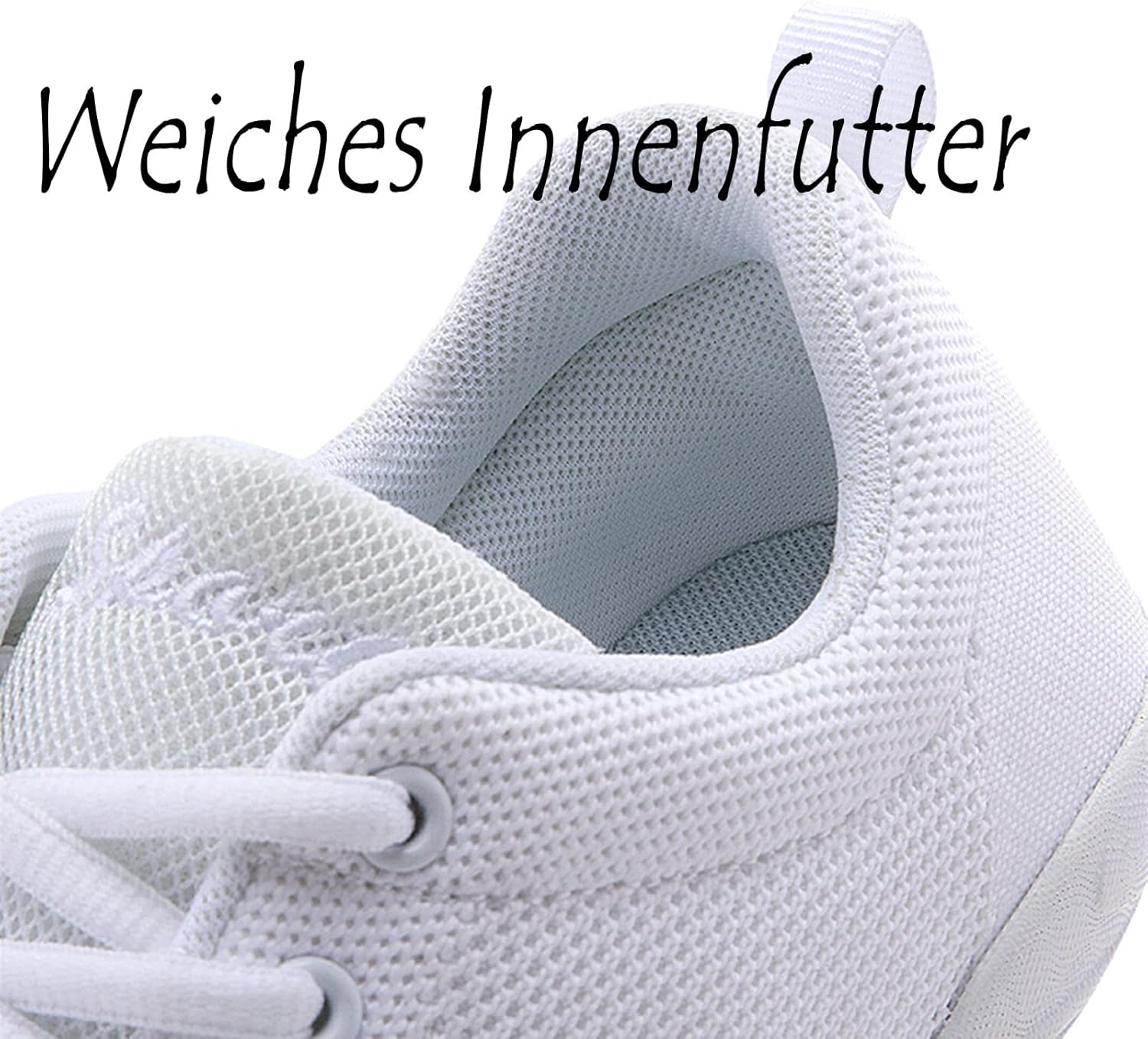 Scarpe Da Ballo Donna | Palestra E Aerobica | Suola Flessibile | Bianco Taglia 33 EU - Foto 8