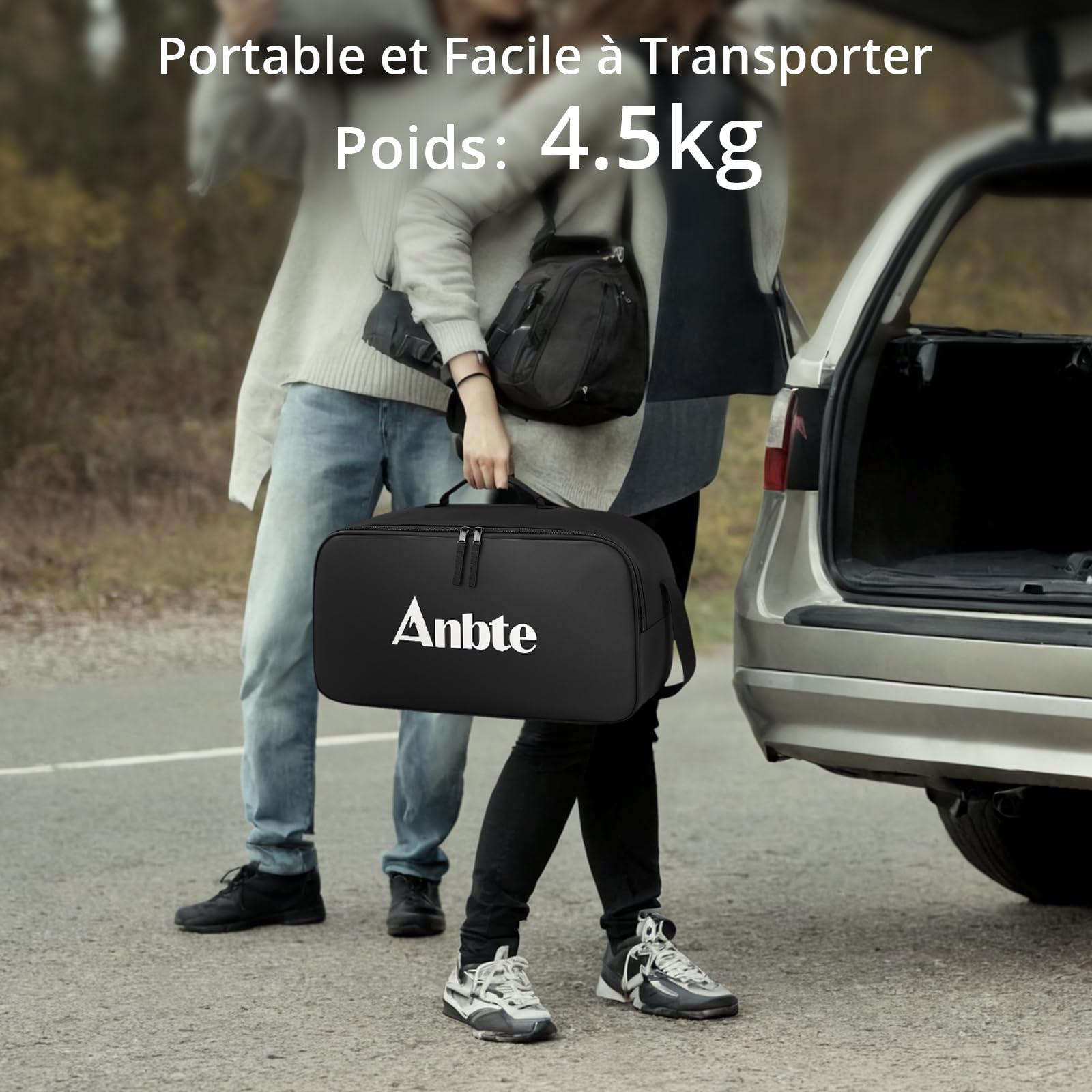 Anbte Lit de Camping Pliable Charge 180 kg 191×70×20 cm, Noir | Tissu 300D Oxford Résistant, Montage Facile, Aluminium 7075 Ultra-léger, Portable avec Sac, pour Camping, Plage, Jardin