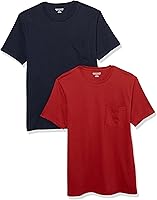 Amazon Essentials Men's Slim-Fit Short-Sleeve Crewneck Pocket T-Shirt - Breathable Cotton Comfort for Everyday Wear