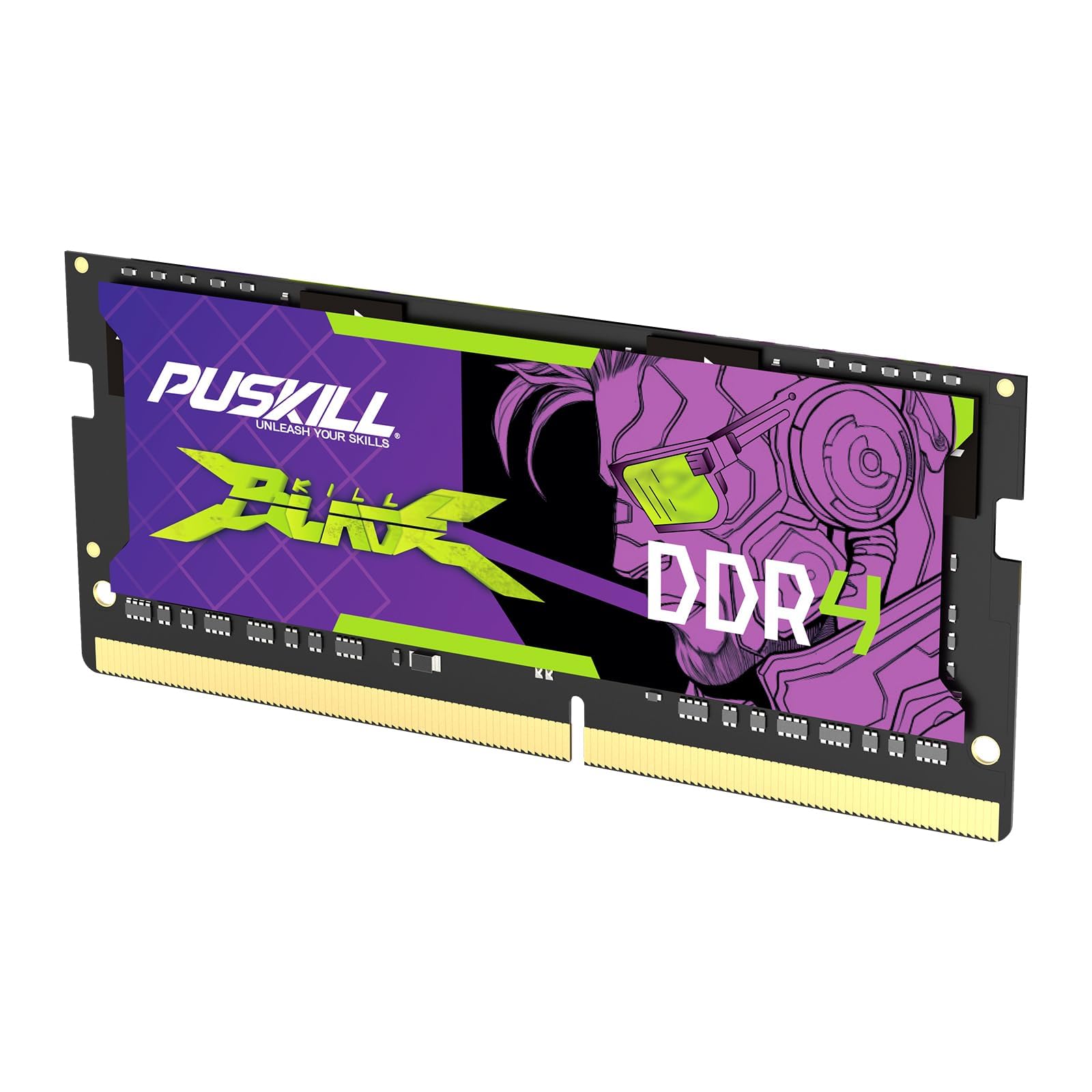 PUSKILL 16GB DDR4 3200MHz SODIMM CL22 Laptop RAM (1x16GB) | 16GB single stick, 3200MHz, S…