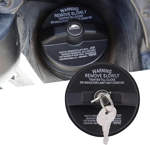 Fogfar 1 tapa de gas con bloqueo, bloqueo del tanque de combustible, cubierta de combustible para reemplazar 77300-47020 10504, compatible con