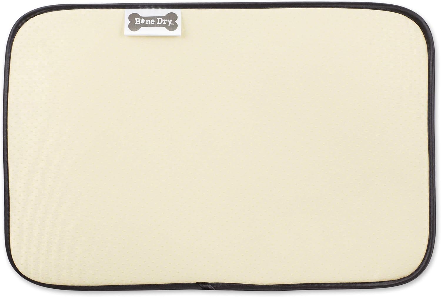 review Bone Dry Machine Washable, Ultra Absorbent Pet Mat, 12x18, Black/Off-White Lattice