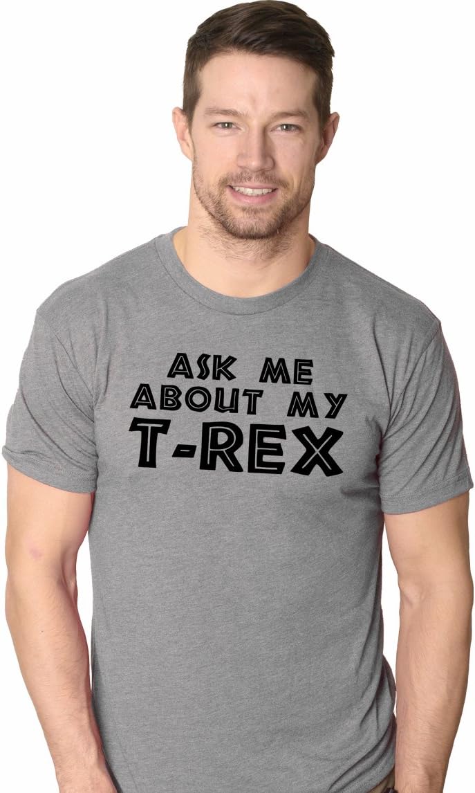Mens Ask Me About My Trex Funny Cool Dinosaur Flip T Shirt image 2