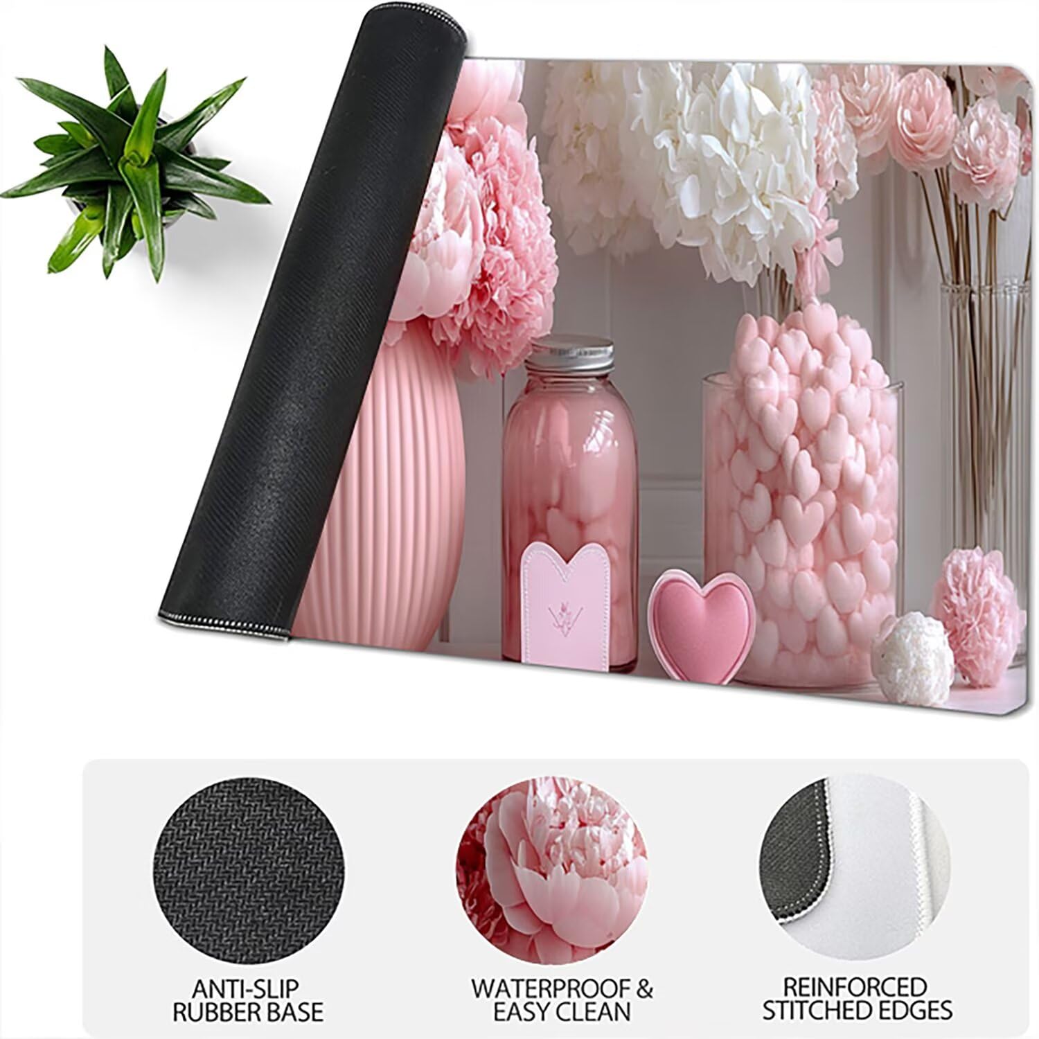 Lejnlnng Podkładka pod mysz do gier XXL, 160 x 80 cm - duża nowoczesna mata na biurko, wodoodporna podkładka pod mysz XL Krajobraz, antypoślizgowa gumowa podkładka pod mysz ze zszytymi krawędziami do