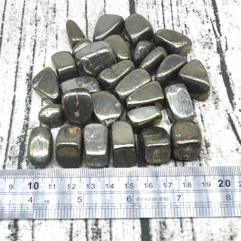AtkitS Natural Natural Iron Pyrite Gravel Specimen Size Irregular Tumbled Stones Reiki Healing Crystals Quartz Mineral Home Aquarium Decoration (Size : 500g)