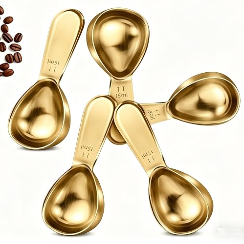 5 Pcs Mini Coffee Short Handle Small Scoops - Little