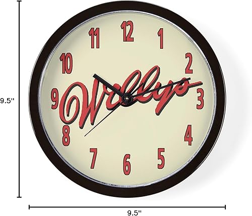 Miniatura 6 de CafePress – Willys Script – Exclusivo 10" decorativo reloj de pared