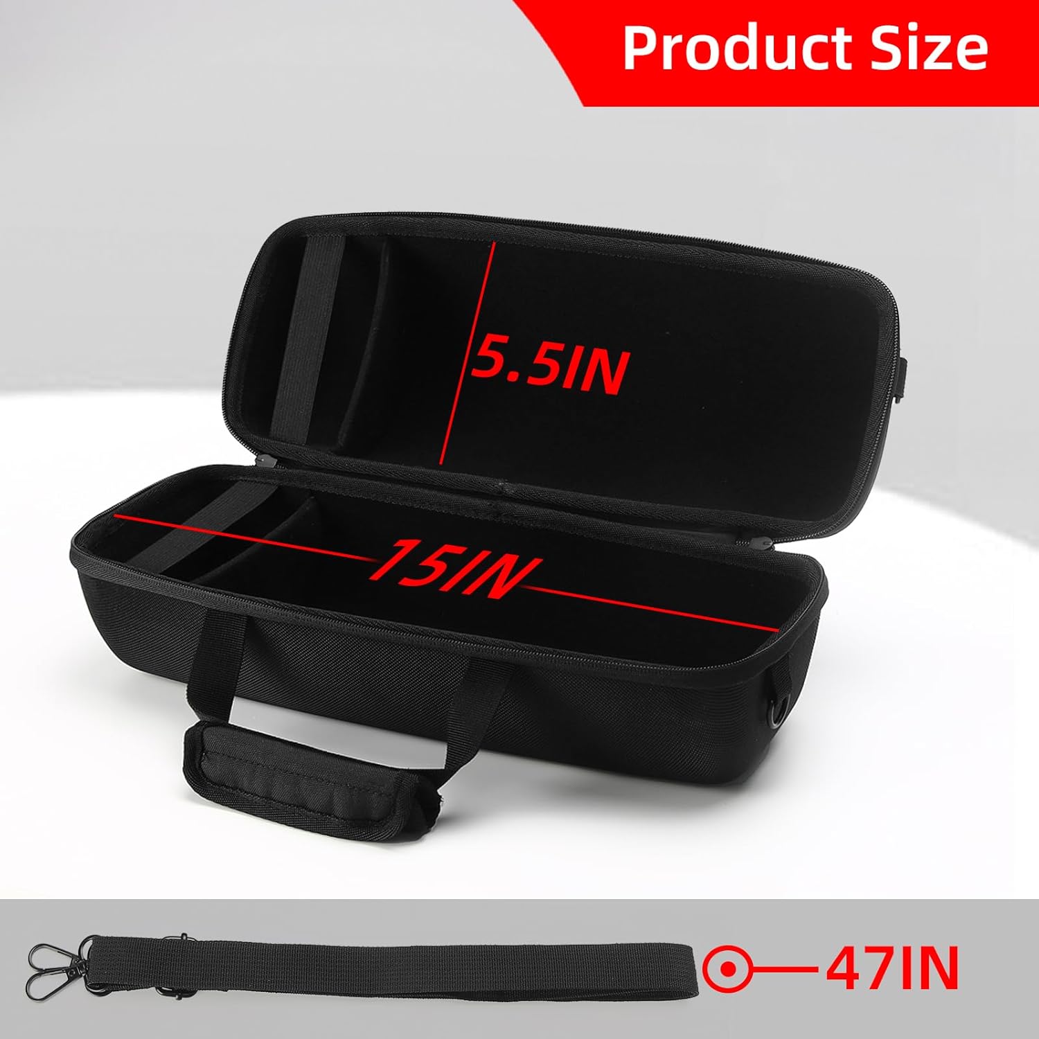 Hard Travel Case for JBL Xtreme 4/Xtreme 3 Speaker - Waterproof Carrying Bag with Adjustable Shoulder Strap, Storage Compartment for Charger & Accessories - Image 4