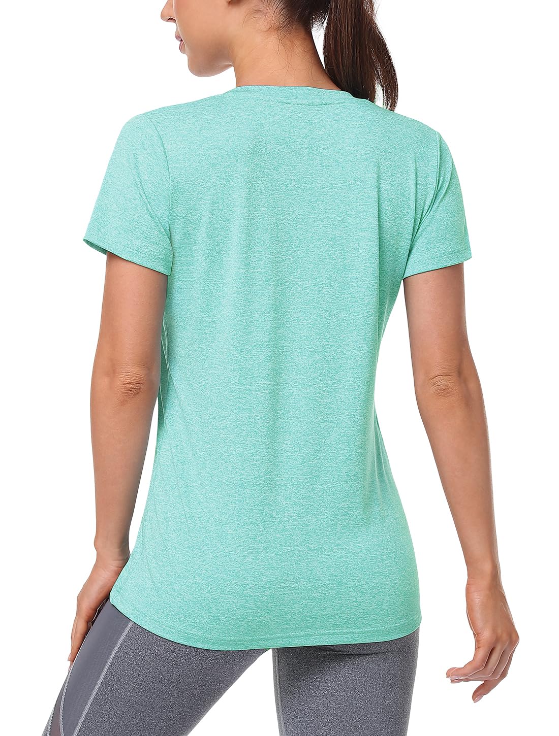 Ullnoy Lot de 3 t-shirts de sport pour femme - Séchage rapide - Coupe ample - Col en V - Manches courtes