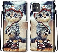 iPhone 11 Case, Notebook, Cute, iPhone 11, Mobile Phone Cover, Smartphone Case, Shockproof, Pocket, Stand Function, Card Storage, Thin, iPhone 11, Soft Case, Healing, Cats, Flower, Students, Popular,