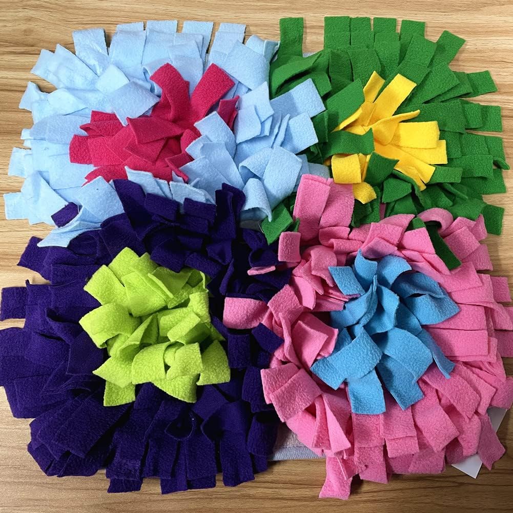 ENTROLRING Pet Snuffle Mat for Dogs Interactive Feed Game Dog Puzzle Toys Encourages Natural Foraging Skills Puzzle Toys 45cm/17.7inch