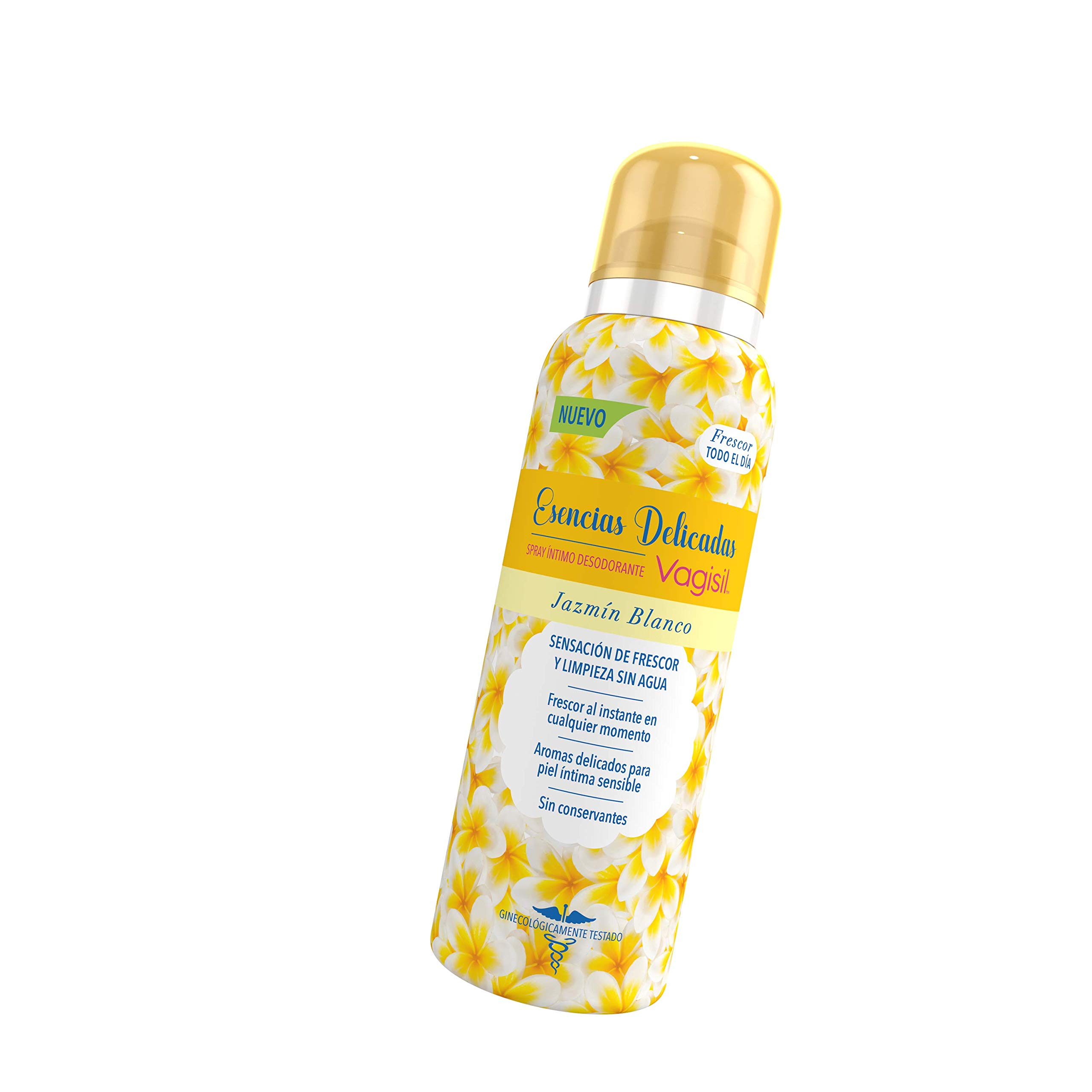 Vagisil Esencias Delicadas Spray Íntimo Desodorante Jazmín Blanco, Aroma Floral para una Sensación de Limpieza y Frescura Todo el Día, Hipoalergénico, 125ml (Packung mit 2)