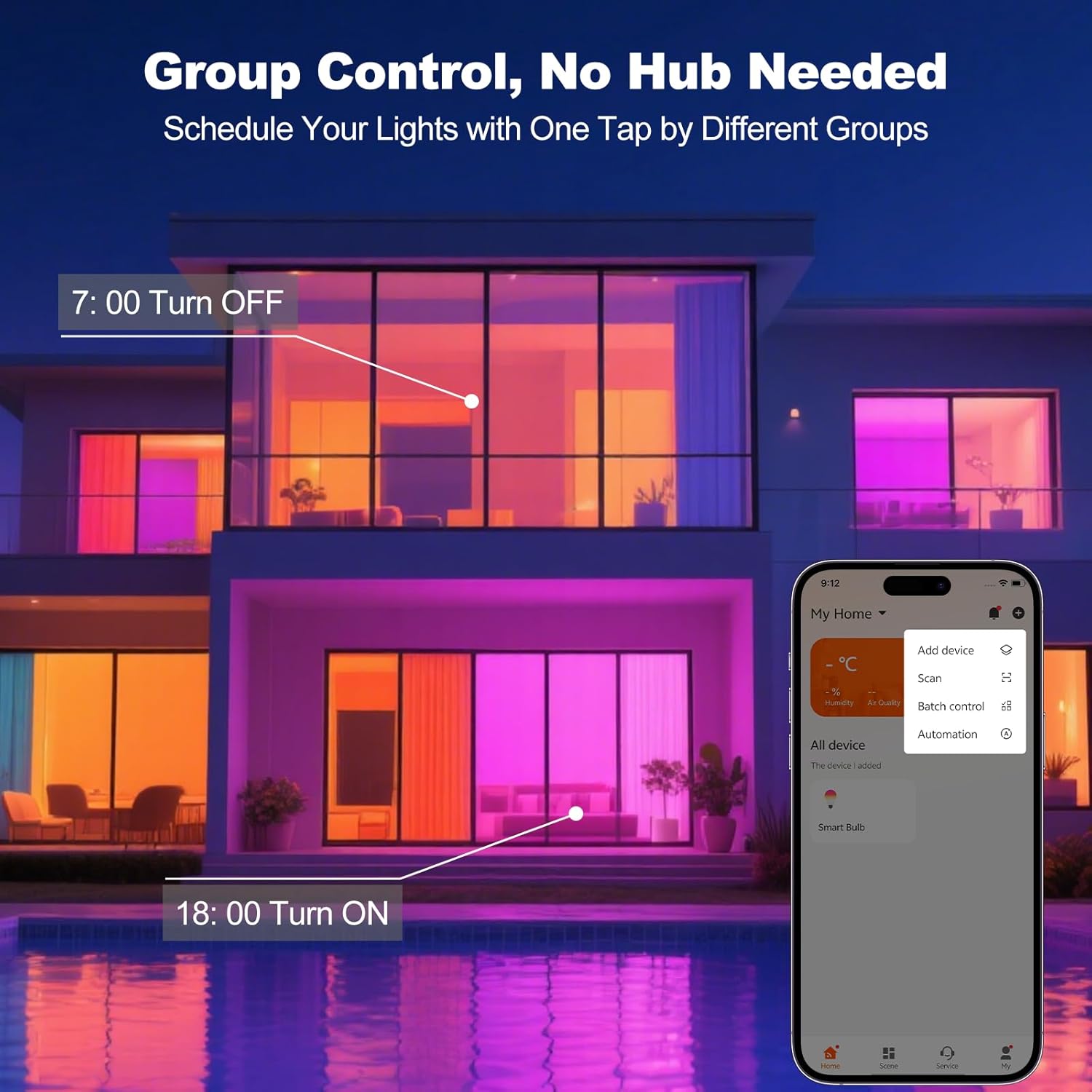 Smart Light Bulbs, WiFi & Bluetooth Light Bulb, Work with Alexa and Google Home, A19 E26 RGBCW LED Color Changing Light Bulb, 16 Million Colors, Dimmable 2700K-6500K, 9W, 800 Lumens 4 Pack 5 71dntF8n0YL. AC SL1500