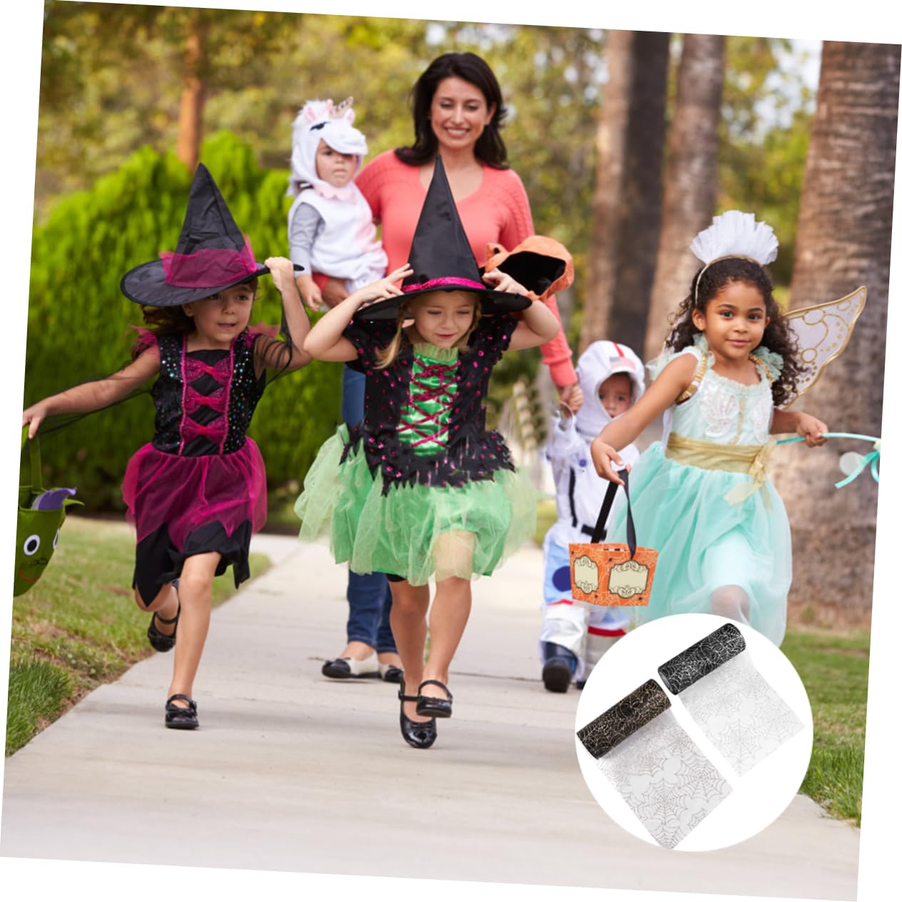 EXCEART 4rotoli Tulle Decorativo Per Halloween Rete Di Ragno Elegante e Versatile Per Decorazioni Di Feste e Progetti Creativi