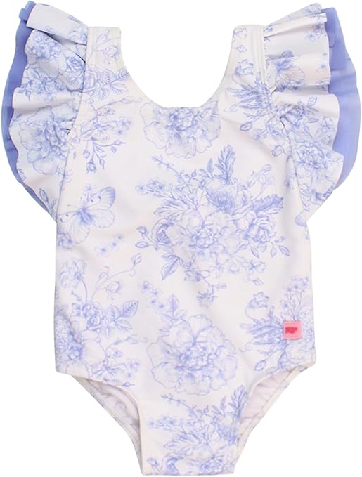 RuffleButts® Baby/Toddler Girls Ruffle Strap One Piece Swimsuit w/UPF 50+ Sun Protection