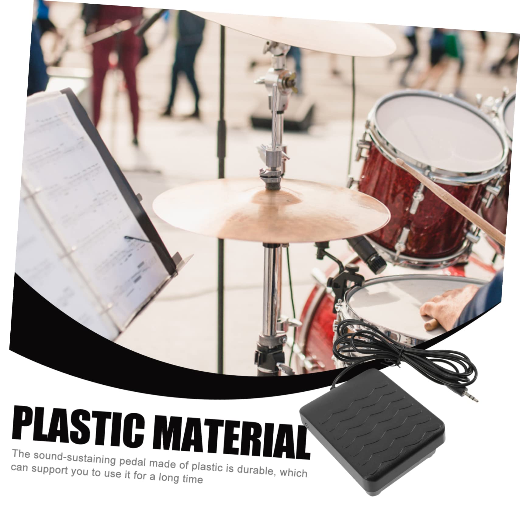 ibasenice 4piezas Pedal Sostenido Profesional Para Piano Electrónico Antideslizante y Compacto Compatible Teclados Digitales Para Músicos y Estudiantes