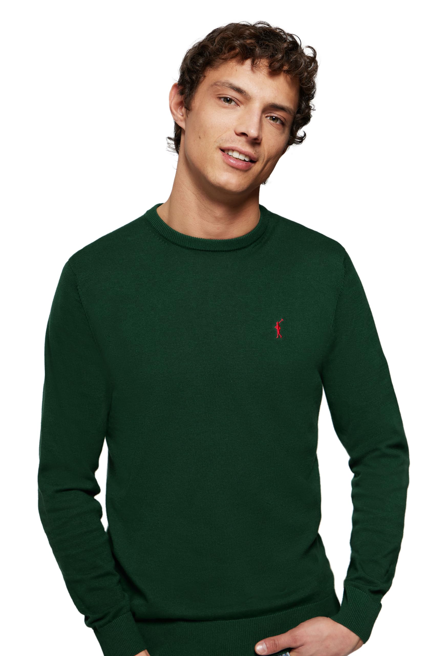 Polo Club Maglione Manica Lunga Uomo Maglioni Girocollo Crew Neck Pullover 100% Cotone