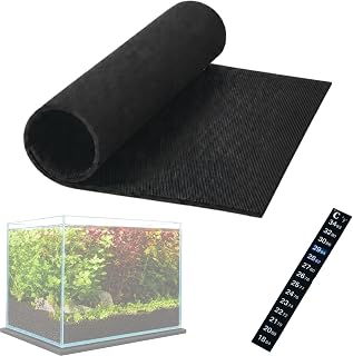 水槽マット 30×30cm 水温計付き 6mm厚 EVA 防振 滑り止め 衝撃吸収 防音 断熱 保護マット カット可能 60cm水槽用 アクアリウム (30×30cm)