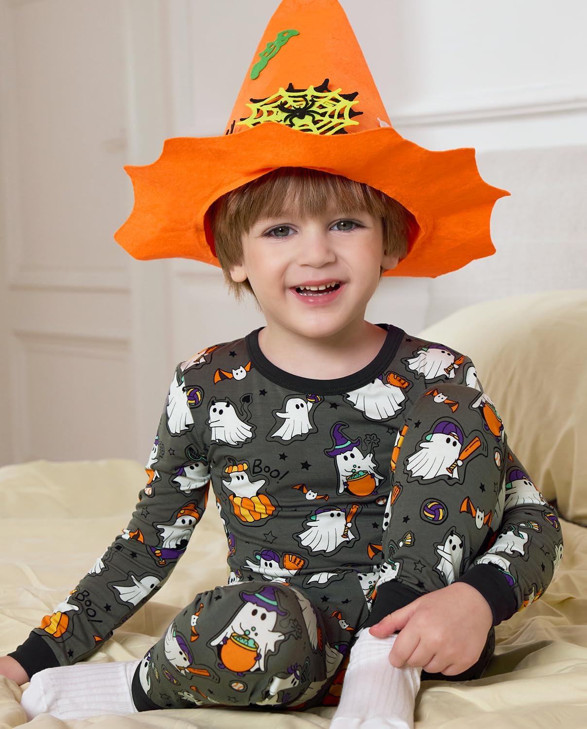 babee Reshinee Bamboo Viscose Toddler Kids Pajamas Set, Long Sleeve Boys