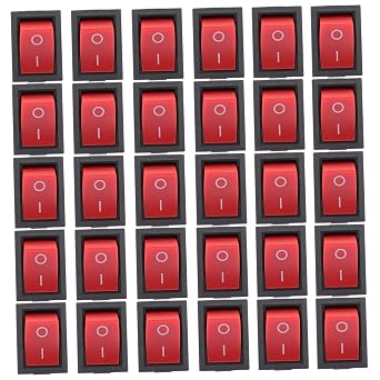 35pcs Boat Toggle Switch Pin Off for Electrical Appliances Easy to Install Rocker Switch for Household Car Motorcycle Treadmill