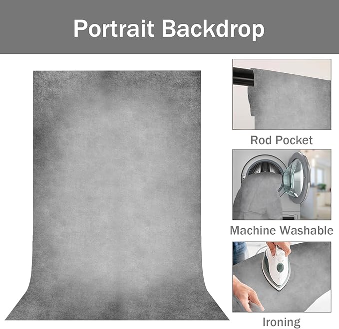 Fondo Fotográfico Gris Tersum 5x7 Pies para Sesiones de Fotos miniatura 5