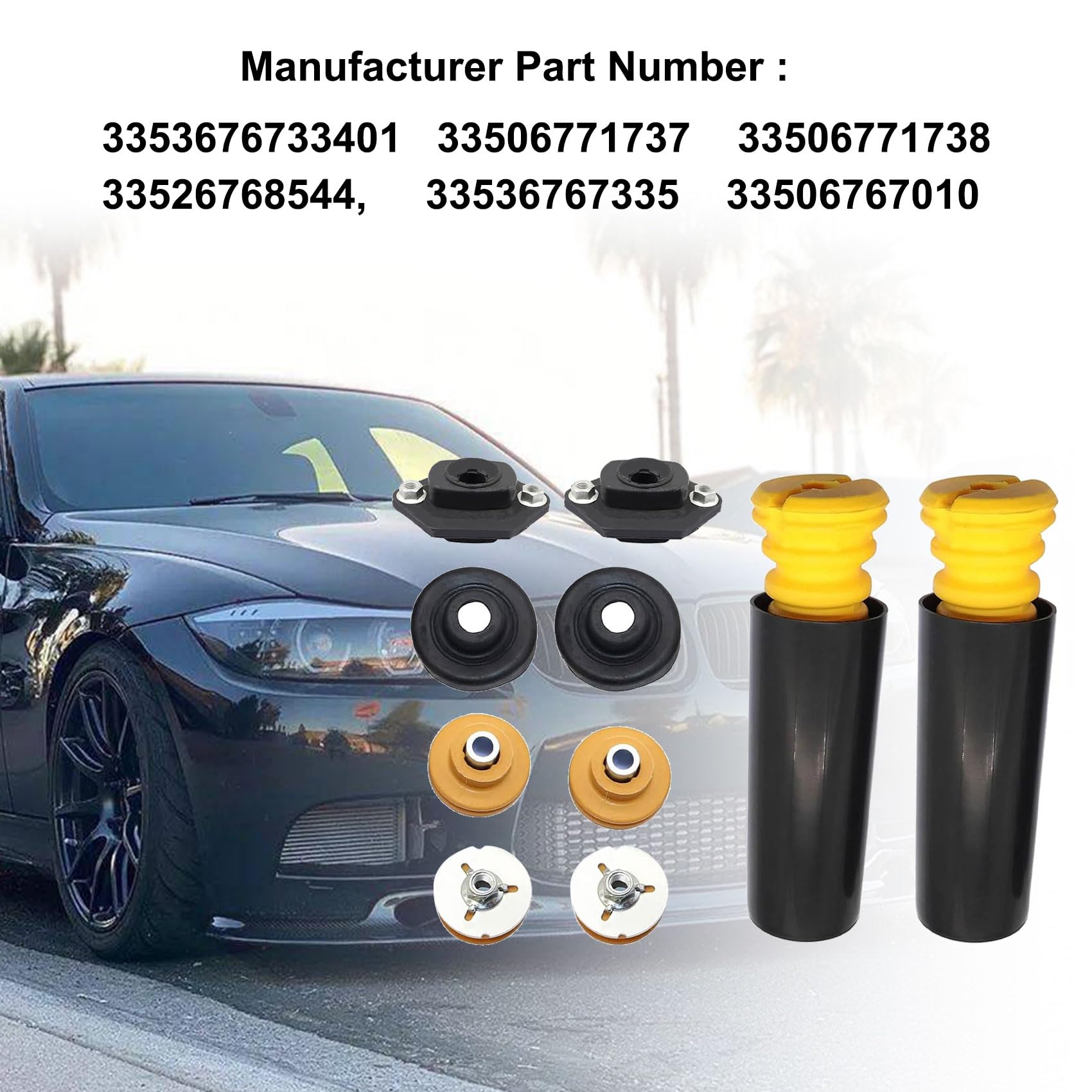Amazon.com: Priprilod Rear Upper Lower Shock Mounts Grommets