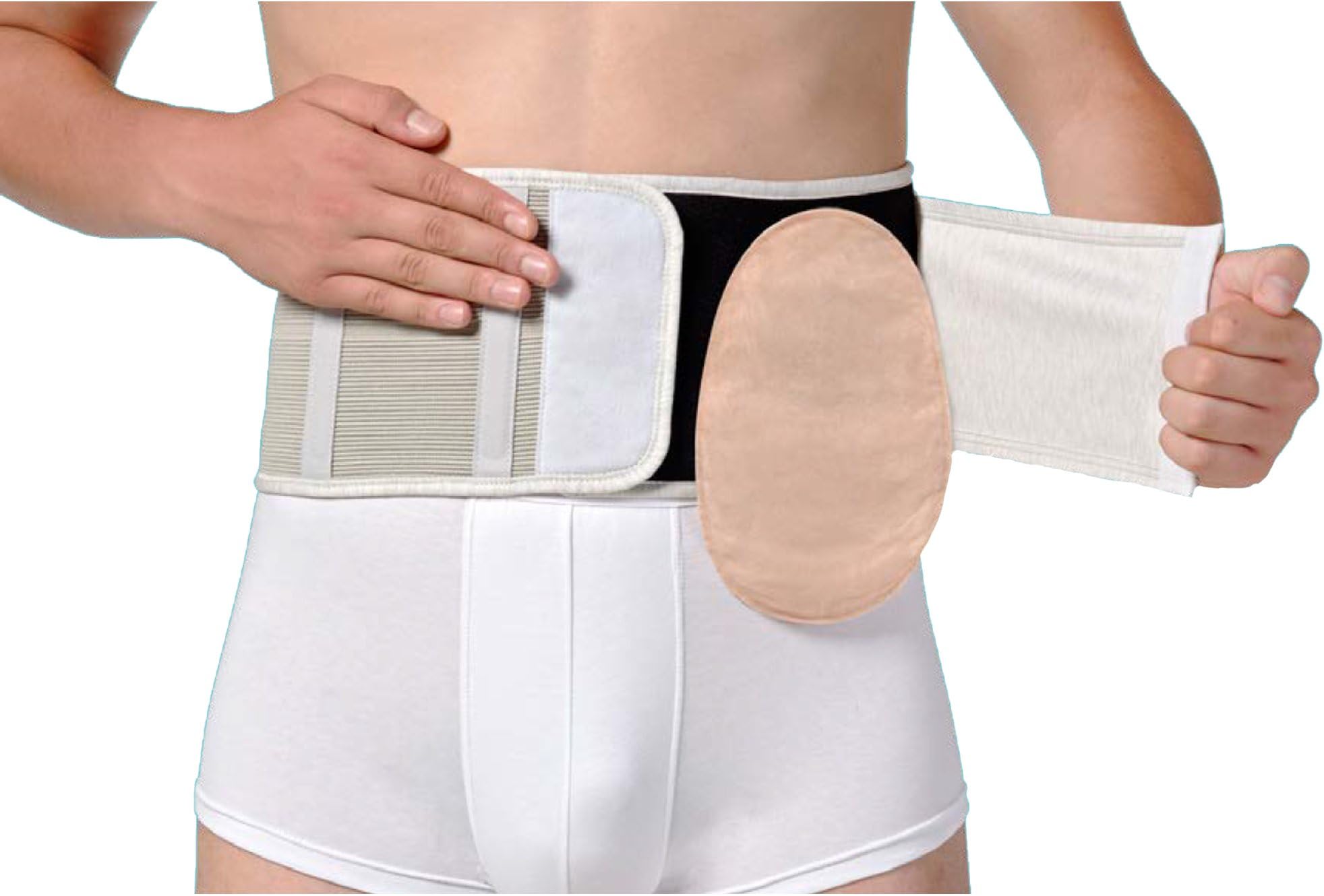 Ostomy Support Belt – Light Grey – Available in 6 Sizes, Unisex Design. (Large - 87-96 cm)