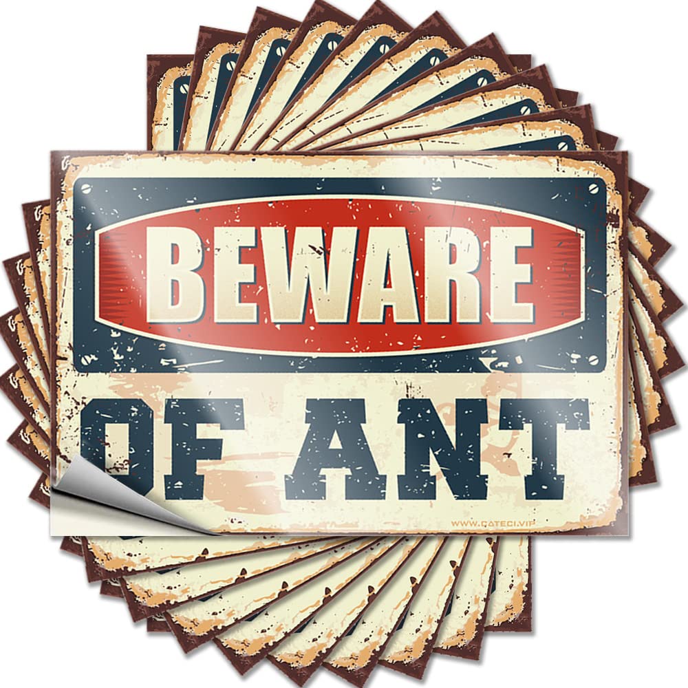 Teen Boy Room Decor Bumper Durable Tumbler | Beware of Ant Plush Self Adhesive Sticker for Christmas DIY(12X18CM)