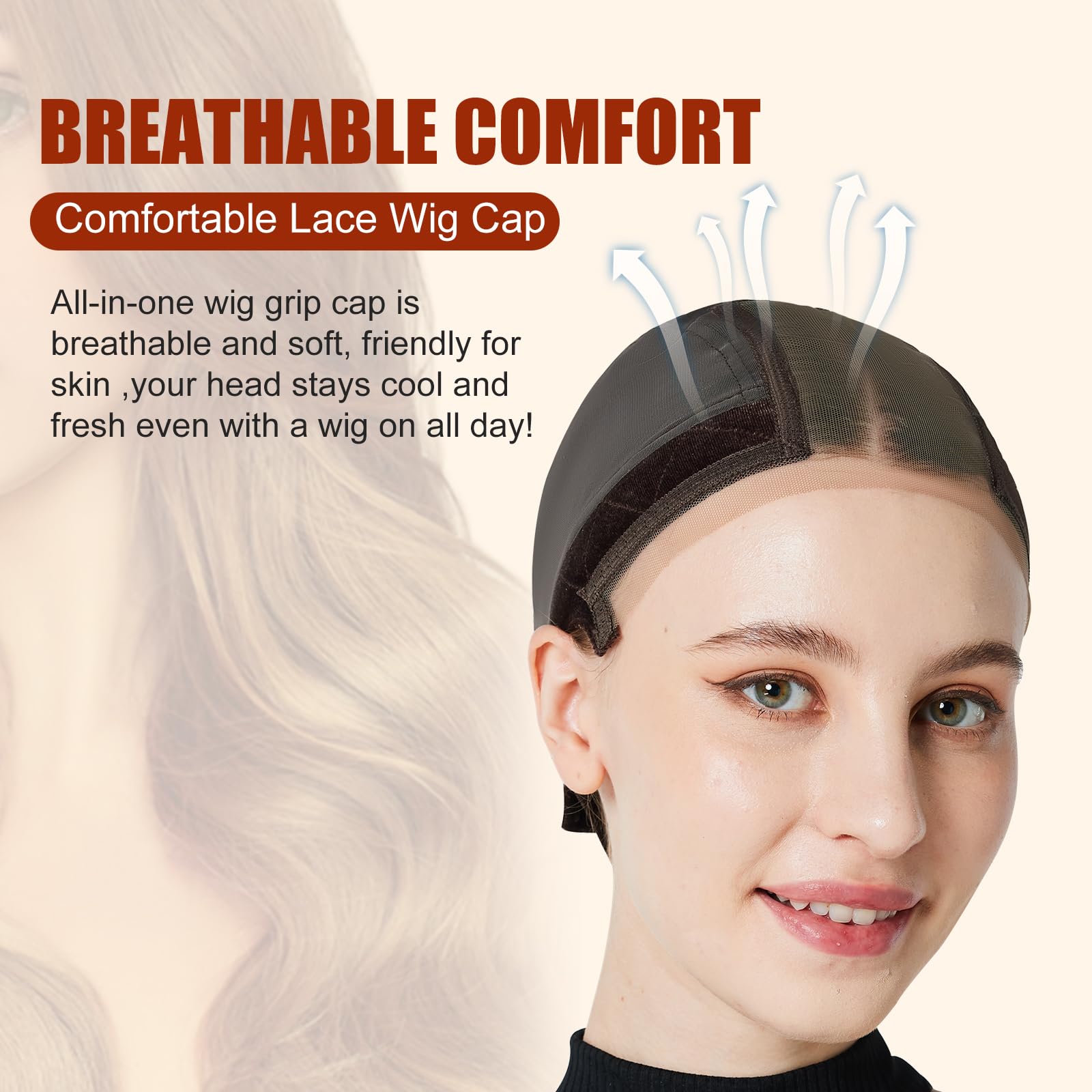 Bonnet De Perruque En Fiber De Bambou Pour Femmes, Confortable Et Élastique, À Porter Sous Les Bonnet De Perruque En Fiber De Bambou Pour Femmes, Confortable Et Élastique, À Porter Sous Les