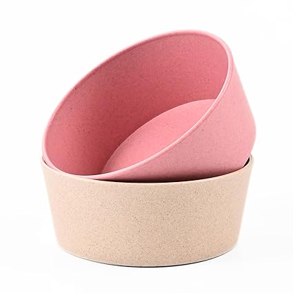 Eha Earth Friendly Kids Bowls for Food | 400 ml | Microwave Safe Bowl for Kids | Made with Rice Husk | for Hot & Cold Serving Bowl Set | Set of 2 | Inno-Sand