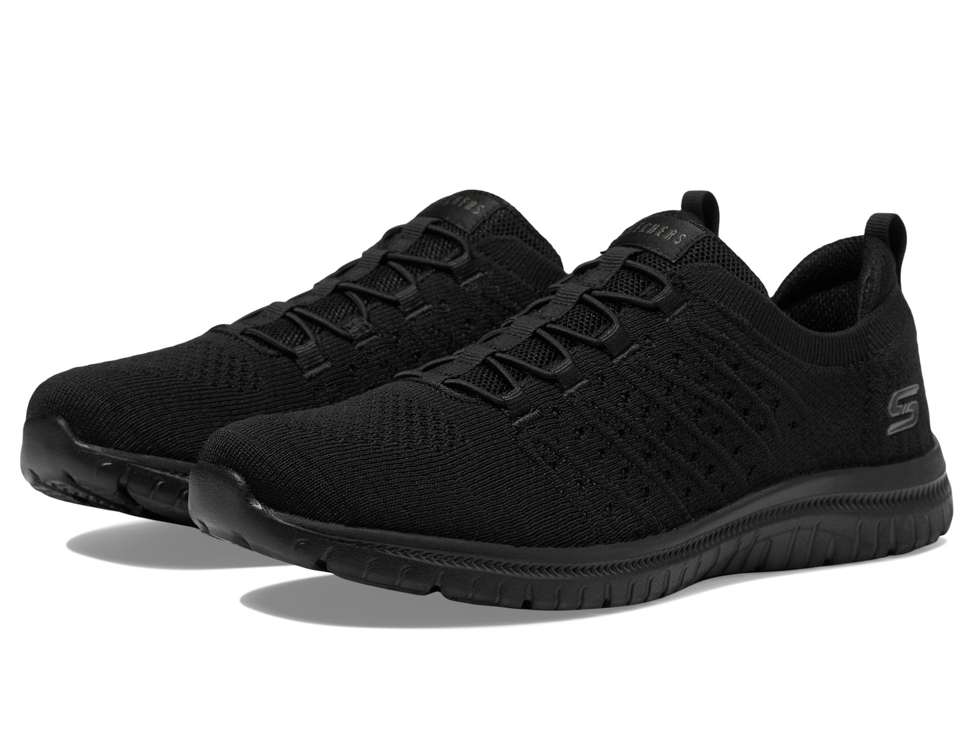 Skechers Women's Virtue-Show Runner Sneaker, Black=BBK, 7