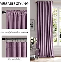 Vista 92 de MIULEE Cortinas de terciopelo de 63 pulgadas de largo, 2 paneles de cortinas opacas de lujo para dormitorio, sala de estar, cortinas de ventana