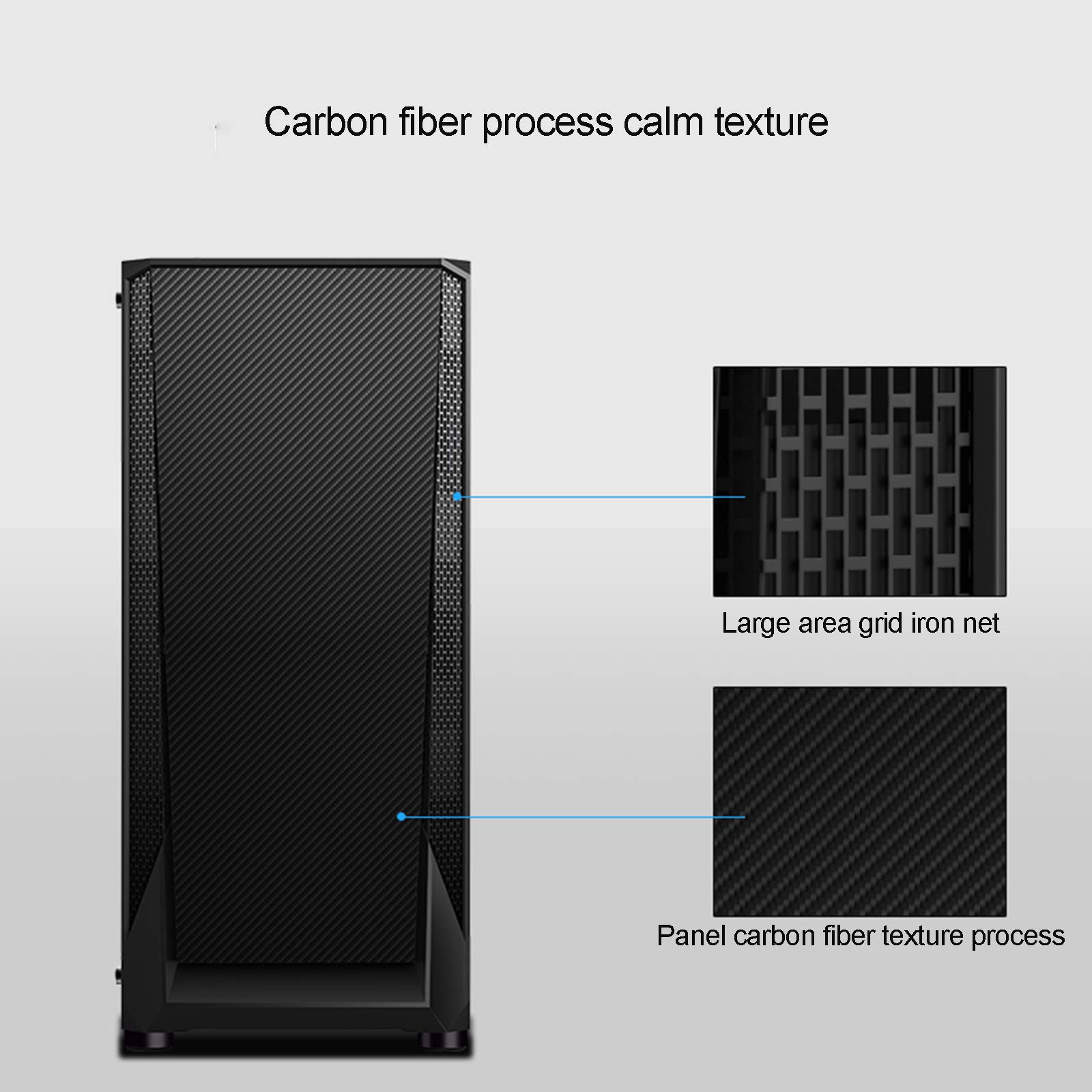 Custodia da Gioco PC ATX Mid Tower - Porta USB Anteriore - Pannello Laterale in Vetro temperato a sgancio rapido - Sistema di Gestione dei Cavi - Raffreddamento ad Acqua pronta - Nero