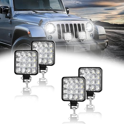 SKYWORLD 2PCS 3,3 Pollici Mini Faro da Lavoro Led, 48W...