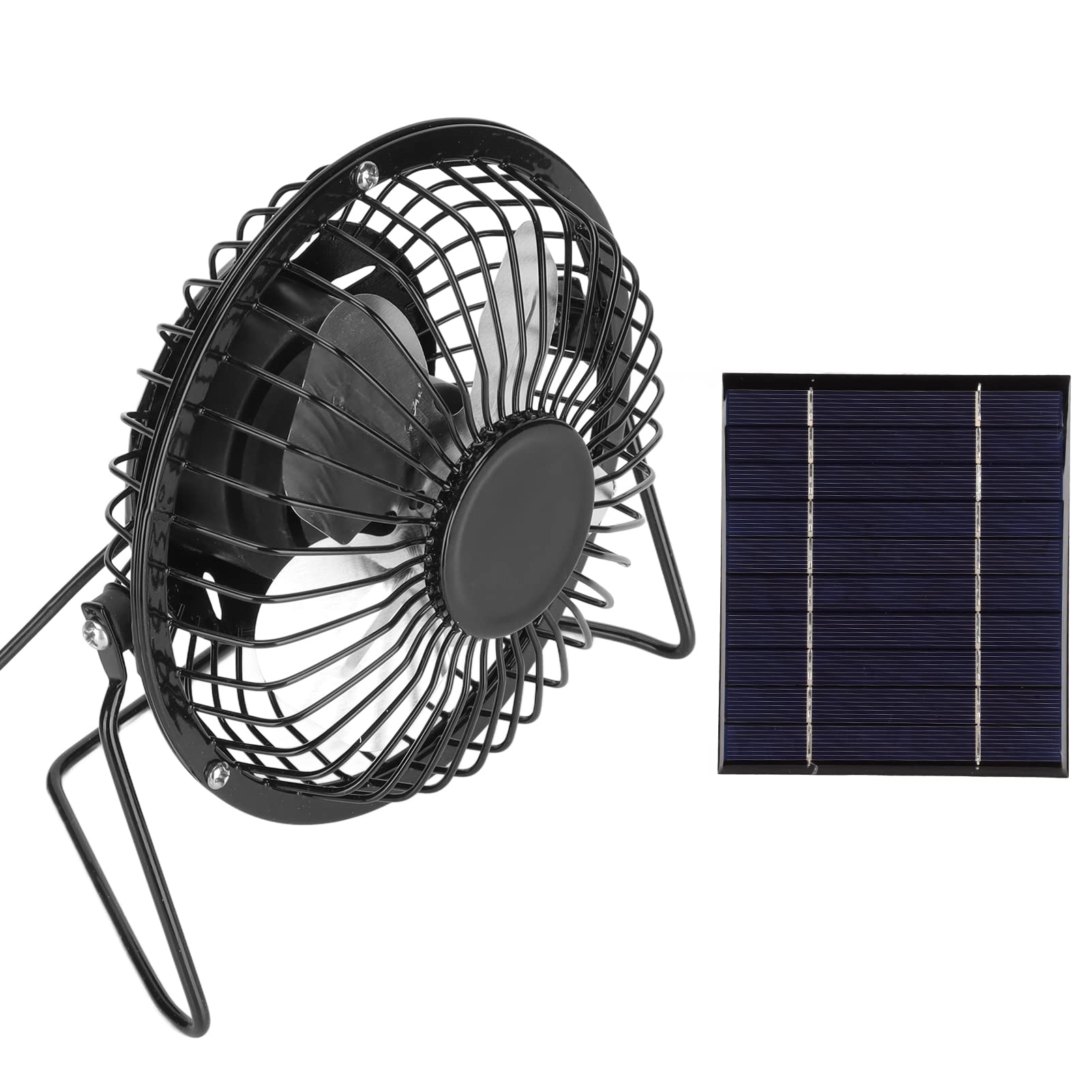 Ventilador solar portátil USB ideal para acampar y jornadas de pesca al sol