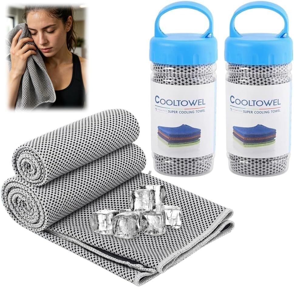 2PCS Cooling Towel, Instant Ice Towel for Neck Face