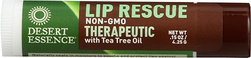Esencia en el desierto Lip Rescate Tea Tree Oil, 0,15oz