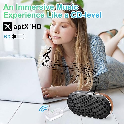Miniatura 9 de Receptor transmisor Bluetooth, adaptador inalámbrico 2 en 1 V5.3 para avión, TV, PC, gimnasio, interruptor. Soporta hasta 2 AirPodsauriculares.