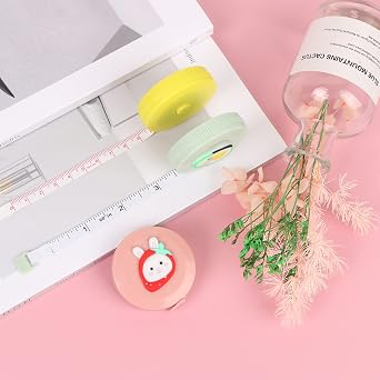3 Pack Mini Soft Measuring Tape, Mini Retractable Measuring Tape for Body Flexible Tape Measure for Tailor Sewing Craft Cutting Ruler Tools Height Waist Weight Loss Measure Tape 60Inch