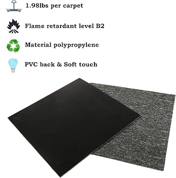 uyoyous 20 Pack Commercial Carpet Tiles, 20 x 20 Inch