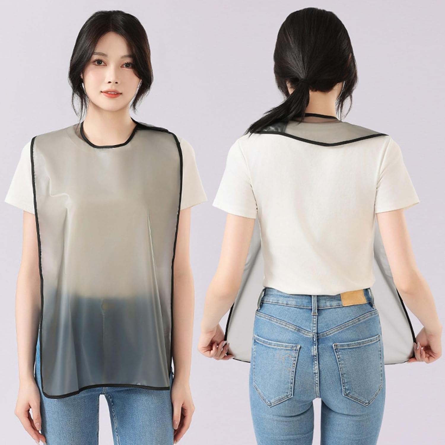 Soft Adult Bib Scarf for Elderly Dining with Quick Drying Clothing Protector