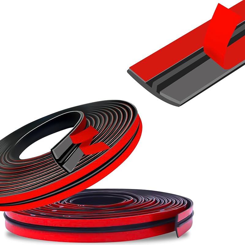 Fita de Vedação para Teto Solar e Para-brisa QKYS em Borracha T-Shape com Adesivo 3M – 2 Rolos