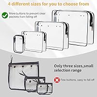 Vista 2 de Paquete de 4 accesorios transparentes Bogg Beach para bolsa de inserción, bolsa de viaje, celular, maquillaje, artículos de tocador, organizador